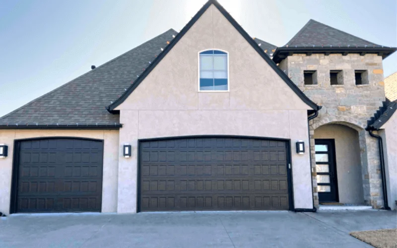 black garage doors