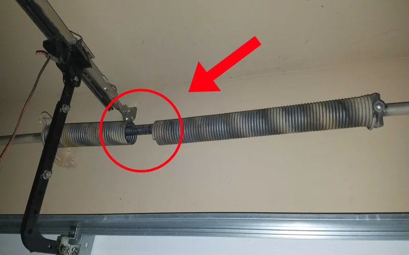 broken garage door spring
